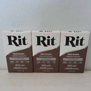 Lot Of 3 Boxes Rit Dark Brown All Purpose Fabric Dye